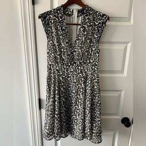 French Connection Women's Black & Off White Dress Sleeveless SZ 10 ZIP BACK EUC